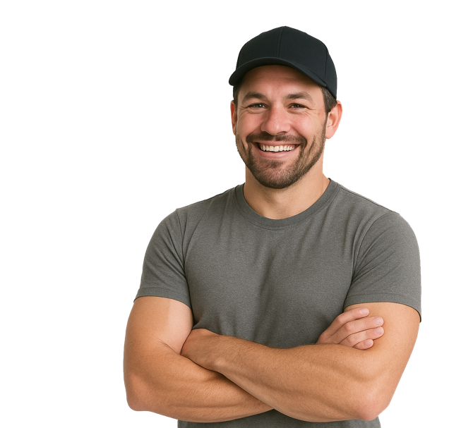Smiling blue collar worker
